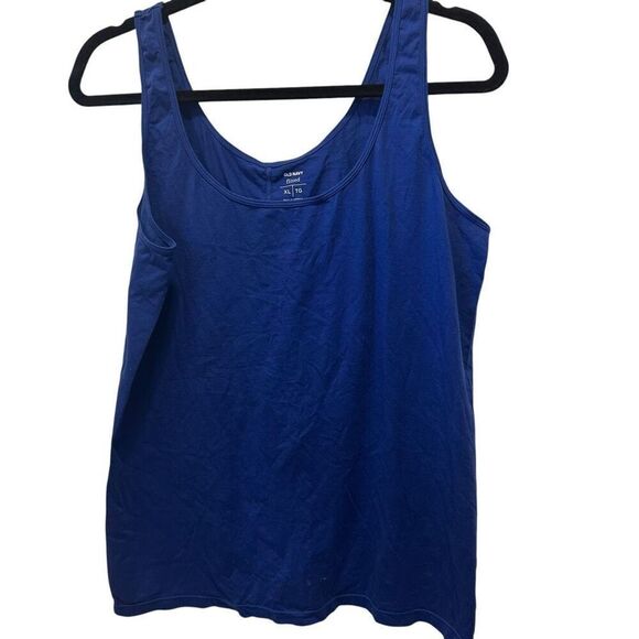 Old Navy Tops - Old Navy Scoop Neck Fitted Seamed Back Pullover Tank Top Blue XL